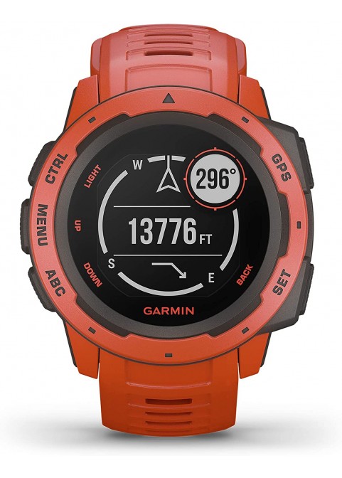 Garmin 010-02064-00 Instinct, Rugged Outdoor Watch with GPS, Features Glonass and Galileo, Heart Rate Monitoring and 3-Axis Compass, Graphite