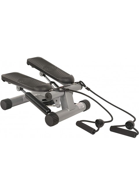 Sunny Health &amp; Fitness Mini Stepper with Resistance Bands, Black