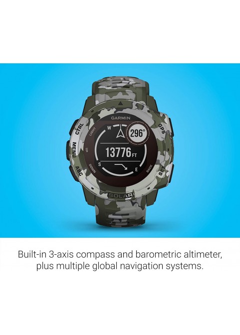 Garmin 010-02064-00 Instinct, Rugged Outdoor Watch with GPS, Features Glonass and Galileo, Heart Rate Monitoring and 3-Axis Compass, Graphite